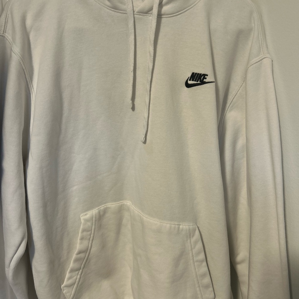Nike Men's White V-Neck Sweater